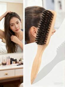 3/1件中性髮刷/鬍鬚刷，無香精專業髮梳，漸層梳子與理髮清潔刷，順滑理容工具，適用粗/細髮質，適合國慶、浴室、頭皮按摩、開學季、旅行與假期、日常生活、聖誕禮物 - 彩色 - 查看 8