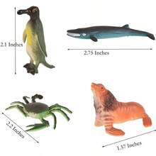 BOHS Surtido de Animales Marinos del ocano, coleccin de Cifras de Juguete: tiburn, delfn, Tortugas, Cangrejo, etc. 24 Piezas - inicial - Ver 3