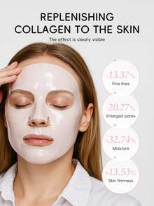 LAIKOU 5pcs Japanese Sakura Collagen Jelly Face Mask, 30g*5pcs, Moisturizing Jelly Mask, Pore Minimizing, Hydrating & Brightening, Ideal Gift For Women & Girls For Travel, Camping, Hiking, Outdoor Activities - Pink - View 4