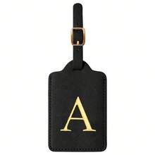 个性化首字母行李牌，皮革字母可爱行李牌，带隐私姓名卡，刺绣字母组合旅行包背包标签，送给女性、儿童、女孩、青少年（A~Z）的礼物，行李牌旅行配件，旅行必备，旅行收纳好帮手，适合海滩、暑假、返校季等场合。