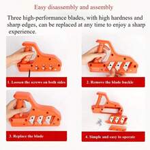 Professional Manual Drywall Chamfer Plane, Heavy-Duty Quick Chamfer Tool With 10 Adjustable Blades, No Electricity Needed, Suitable For Drywall, Woodworking And DIY Projects, Compatible With 45°/60° Chamfered Edges, Ergonomic Woodworking Accessory With Plastic Handle, Compact And Sturdy Hand Planer, Designed For Construction Workers - Multicolor - View 7