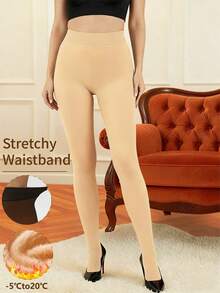 新款加厚冬季女士多色魔术紧身打底裤，时尚性感收腹羊毛内衬连裤袜，6种颜色可选，适合不同肤色 - 彩色 - 查看 11