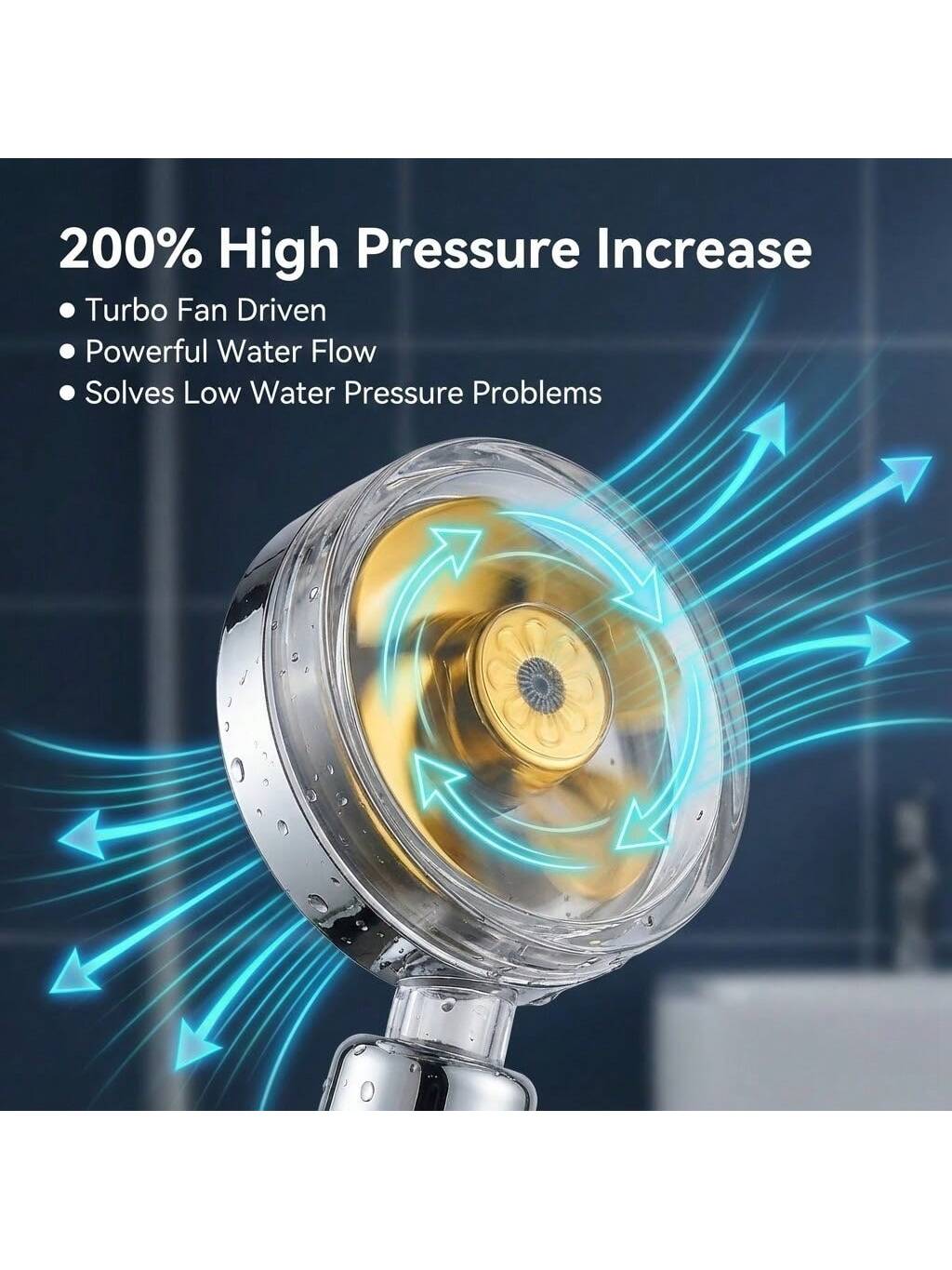 رأس دش يدوي عالي الضغط موفر للمياه مع فلاتر – رأس...