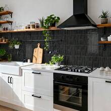 24 Sheets Peel And Stick Wallpaper Waterproof Subway 3D Wall Tile Sticker Easy To Install Big Size Wall Sticker For Home Decor,Waterproof Brick Pattern 3D Textured Wall Panels DIY Tiles,Removable Self Adhesive Wall Tile Sticker Kitchen Bathroom Backsplash For Festival Layout - Multicolor - View 8