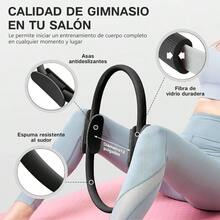 CHOICE Pilates Kit Casa Incluye Aro Pilates 25Pulgada, Pelota Pilates Pequea y 1 Paar Calcetines de Yoga, Anillo y Pelota Chica 25cm de Yoga, para Tonificar Los Msculos de Brazos y Muslos - Negro - Ver 5