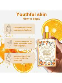 45ml Vitamin C Serum, Niacinamide + Aloe Vera Moisturizing, Fragrance-Free, Suitable For Face/Neck/Hands/Body, Ideal Holiday Gift - Multicolor - View 4