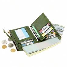 Fashionable New Double Zipper Women Wallet With Detachable Mini Card Holder - Vintage Korean Style Tri-Fold Coin Purse Suitable For Students Compact And Practical For Daily Use For Women Wallet Purse Wallet Small Wallet Cute Wallet