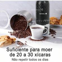 NOVAKA Molinillo de Café Eléctrico Portátil Eléctrico con 40 Ajustes de Molienda, Molinillo de Granos de Café, con Cepillo de Limpieza, para Viajes, Camping y Hogar - Negro eléctrico - Ver 3