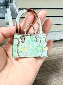 Gancho plegable portátil para bolso con forma de jarrón de aleación de zinc con estilo bohemio y pequeños rhinestones - Multicolor - Ver 23