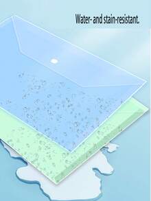 10/5/1pc A4 Plastic File Bag - Thickened File Bag, Transparent Snap Data Student File Storage Bag, A4 File Bag, Pp Transparent Plastic Snap File Bag, Plastic File Bag, Macaron Color Waterproof Data Bag, Office Folder | Fashionable File Storage | Waterproof PP Material Suitable For Students And Office Use