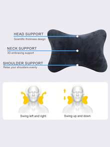 2pcs/1pc Car Headrest, Soft And Comfortable Car Neck Pillow, Relieve Driving Fatigue, All-Season Car Headrest, Car Interior Accessories, Suitable For Sedan, SUV - Style a - View 4