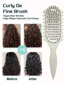 New Upgraded Curling Hair Styling Comb, With Bristles And Special Design For Curly Hair, Designed For Shaping And Styling Men And Women's Curly Hair, Reduces Pulling And Hair Separation. - Multicolor - View 6