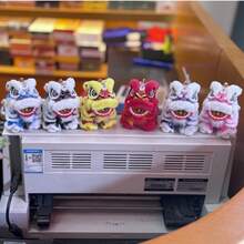 Handcrafted Traditional Chinese Lion Dance Decoration With A More Adorable Design, Designed To Stand Upright, Suitable For Both Car And Indoor Decoration. - 黑色 - 查看 8