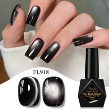 FOUR LILY 10ml 深咖啡色磁性凝胶指甲油，可卸除 UV/LED 凝胶，猫眼效果，持久美甲美足，美甲用品 | 猫眼美甲设计 | 涂抹顺滑 - 彩色 - 查看 10