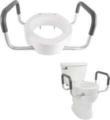 SEVEN MINE Incremento para WC de Lux (Aumento de 9 CM) con Descansa Brazos Desmontable - Soporta hasta 110 kg |   Mayor Comodidad y - 1 - Ver 1