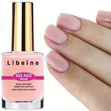 Libeine 10毫升天然粉色指甲强化剂，自然风干，填补指甲凹凸不平，每周在裸甲上涂抹两层，快速提升指甲光泽，保护脆弱、纤薄、柔软的指甲。 - 淺粉色 - 查看 3
