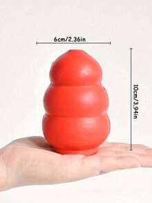 1 件中号经典葫芦形狗玩具，适合中型犬，设计用于抓取、咀嚼、塞入零食，不对称弹跳可延长游戏时间，非常适合中型犬玩具 - 紅色 - 查看 2