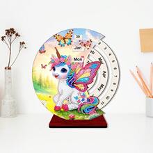 SNA 2026 New Style Advent Calendar Christmas Advent Calendar Christmas Calendar Diamond Painting Perpetual Calendar Wooden Diamond Art Desk Calendar, 5D DIY Embroidery Christmas Gift For Home Decor Diy Crafts Diamond Art Painting Christmas Decorations - Style 5 - Semi-finished Product - Need to Apply Diamonds By Yourself - View 6