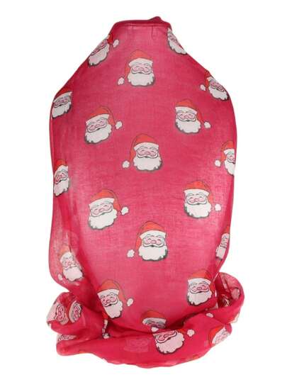 Girly Handbags Womens Vintage Santa Christmas Print Scarf Winter