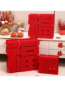 1个3D立体中国新年吉祥字摆件，大型春节客厅装饰品 - 紅色 - 查看 2