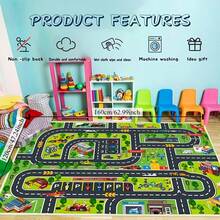 1pc Children's Cartoon Pattern Carpet, Decorative Rug, Cute Animal Design Warm Creative Funny Carpet, Multi-Color Options - Multicolor - View 3