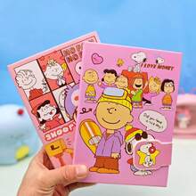 1 Set/1 Libro Cuaderno de Snoopy de dibujos animados con hebilla magnética de 32K, diario estudiantil lindo y de alta belleza Ins, lindo y hermoso, regalo para amigos, crear sorpresa, hermoso y asequible, regalo de Año Nuevo, regalo del Día de San Valentín, regalo de Pascua (estilo aleatorio) - Multicolor - Ver 4