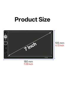 1Din Car Radio Carplay Andriod Auto Stereo Multimedia 7" Universal MP5 Player Mirrorlink FM USB BT TF Card AUX Input - 7011-d - View 8
