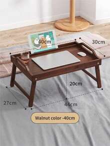 1 szt. Wielofunkcyjne składane biurko bambusowe pod laptopa, niski stolik nocny, przenośna taca śniadaniowa, składany stojak na laptopa do łóżka, sofy, na kemping, piknik, prezent na Dzień Matki/Ojca