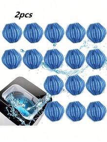 4 piezas Removedor de pelusa de lavadora, Atrapador de pelo de mascota de nailon, Cepillo quitapelusas - Azul - Ver 8