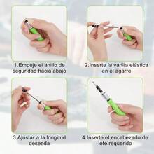 Conjunto De Destornillador Magnético Pequeño De 32 En 1 - Verde Lima - Ver 4
