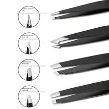 1.2毫米厚不锈钢眉镊，鼻毛去除工具套装 - 彩色 - 查看 5