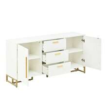 Storage Cabinets - White + MDF - View 11