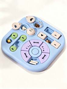 1pc Universal Interactive Treat Puzzle Ball, Suitable For Cats & Dogs | Bite-Resistant, Quiet, Washable | For Home Alone, Training, And Killing Time | Odorless Material, Non-Slip Stable | Category: Cat & Dog Toys, Dog Puzzle Toys, Cat & Dog Puzzle Toys, Food Bowls, Interactive Training, Feeding Supplies, Anti-Choke Feeders, Slow Feeder Bowls - Multicolor - View 2