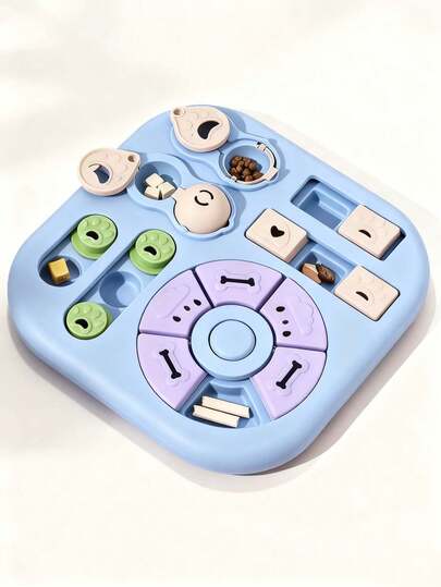 1pc Universal Interactive Treat Puzzle Ball, Suitable For Cats & Dogs | Bite-Resistant, Quiet, Washable | For Home Alone, Training, And Killing Time | Odorless Material, Non-Slip Stable | Category: Cat & Dog Toys, Dog Puzzle Toys, Cat & Dog Puzzle Toys, Food Bowls, Interactive Training, Feeding Supplies, Anti-Choke Feeders, Slow Feeder Bowls