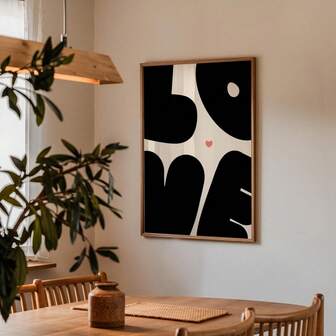 1 st orammade canvasväggkonstposters, retro hjärtaillustration bokstäver canvastryck affisch, moderna kärlekskonsttryck, för vardagsrum, sovrumsinredning, idealisk väggkonst heminredning affisch alla hjärtans dag-presenter