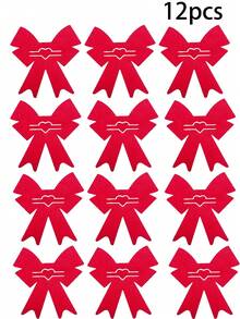 12 件装心形餐垫，红色毛毡心形桌垫，适合婚礼季、派对和浪漫用餐（不含餐具），情人节礼物，情人节装饰，情人节派对 - 彩色 - 查看 12