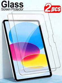 2pcs Screen Protector Film, Compatible With 10th/11th Generation IPad (7.9/8/9.7/10.2/10.5/10.9/11/12.9/13 Inch), IPad Air/Pro (2016/2017/2018/2019/2020/2021/2022/2023/2024/2025), IPad M2/M3/M4, High Definition, Scratch-Resistant, Anti-Fingerprint, Easy Installation, Shatterproof, Bubble-Free, Tempered Glass Material - Clear - View 28