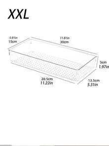 1pc Clear Drawer Makeup Organizer Box With Dividers, Cosmetic Storage Holder For Vanity Table, Perfume Organizer, Lipstick & Eyebrow Pencil Case,For Holiday Beach, Bathroom Collection, Bedroom Collection, Large Capacity - Polka Dot Transparent - View 21