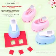 新款印章边框DIY打孔器印章形状工艺打孔器压花机圆形孔打孔器齿状打孔器压花