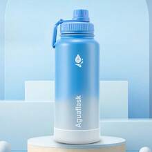 ¡RecomendadoTermo de Acero Inoxidable,Termos para Agua 1 Litros/32 OZ,Botella de Agua Mantiene Fría (24 horas) o Caliente (12 horas),Water bottle (Rosa Degradado,1000ml & 32OZ)¡Top de Temporada - Azul degradado - Ver 1