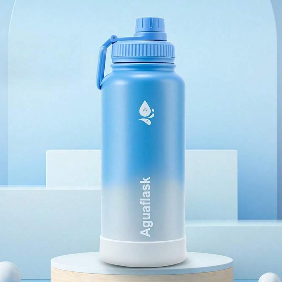 ¡RecomendadoTermo de Acero Inoxidable,Termos para Agua 1 Litros/32 OZ,Botella de Agua Mantiene Fría (24 horas) o Caliente (12 horas),Water bottle (Rosa Degradado,1000ml & 32OZ)¡Top de Temporada - Azul degradado - Ver 1