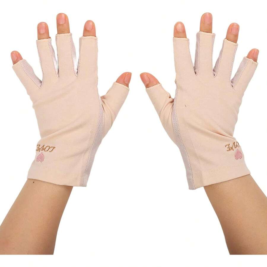 Women Full Finger Gloves - Gris - 查看 1