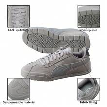 Puma Super Turino SD 低帮运动鞋，减震、轻便、舒适，男女通用休闲鞋，适合日常城市步行、户外通勤，402614 - 灰色 - 查看 6