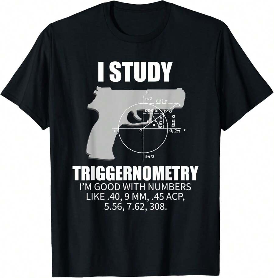 Camiseta de propietario de arma de triggernometría, regalo de derechos de la segunda enmienda - Negro - Ver 1