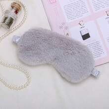 柔软蓬松的毛绒睡眠眼罩，轻便易携，配有弹性绑带 - 女性必备，无需电池，遮光效果好，适合瑜伽、冥想、旅行和夜间睡眠，透气且不含乳胶，包含舒缓眼罩。 - 彩色 - 查看 14