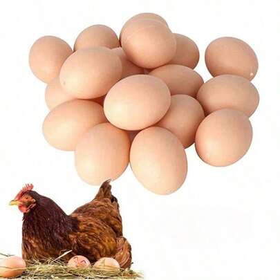2/6pcs Realistic Artificial Farm Animal Eggs, Egg Laying Guide, Decorative