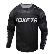 DONUTFOX 男士骑行服，套头速干长袖户外运动衫，适合山地自行车、摩托车越野、速降、小轮车、健身和休闲运动穿着，速干T恤 - 黑色 - 查看 2