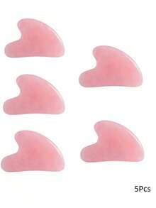 Natural Jade Gua Sha Massage Board, Rose Quartz Gua Sha Board, Jade Facial Massage Tool, Suitable For Facial, Neck, Back And Body Gua Sha Massage - Multicolor - View 14