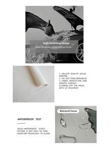 1pc Frameless Horse & Supercar Digital Print, Black And White Luxury Car Photography, Farmhouse Chic Exotic Wall Art, Modern Garage Decor For Man Cave, Masculine Home Decor, Gift For Car & Horse Lovers - Multicolor - View 9