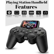 520 Classic And Nostalgic Arcade Games For The S10 Joystick Mini Game Console - Black - View 3